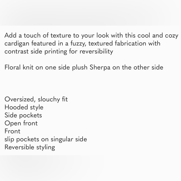 NWT Free People Winter Chill reversible jacket - S & M - Picture 11 of 11